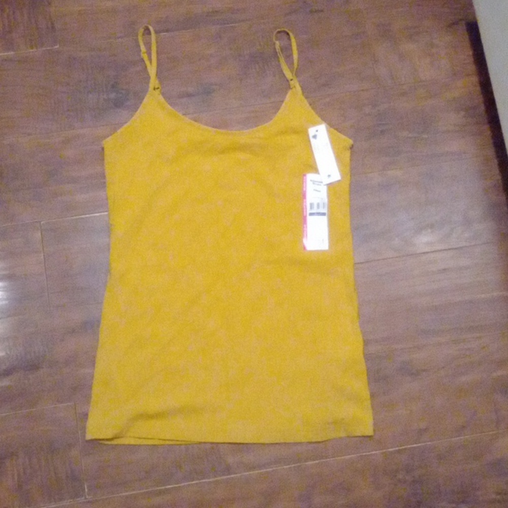 Mustard yellow. Spaghetti strap tank top/Cami. Fitted. size xs (0-2).